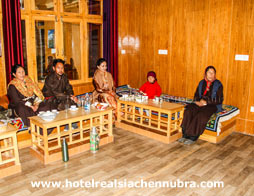Diskit Hotel Real Siachen Ladakhi Sitting Area